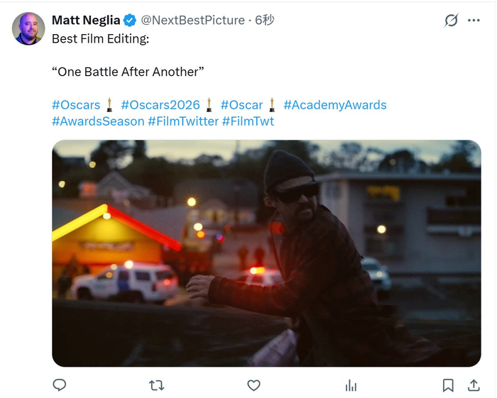 《一战再战》获奥斯卡最佳剪辑奖|TNA_新浪新闻